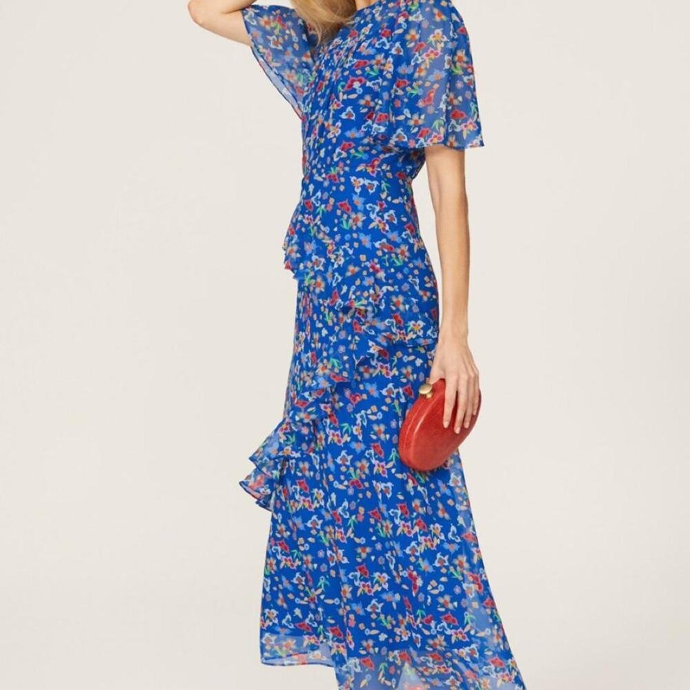 Saloni silk dress in size